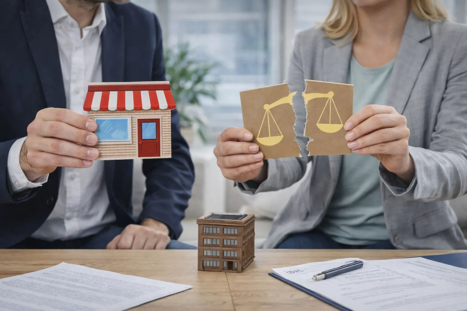 chef d'entreprise inquiet devant son ordinateur, partage entreprise divorce, avocat spécialisé chef d'entreprise, liquidation communauté fonds de commerce